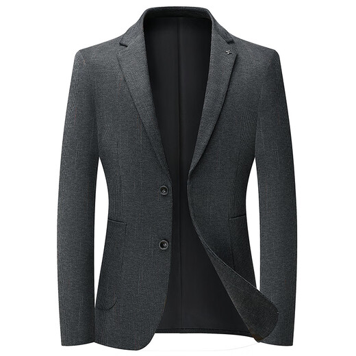 BOSS corduroy suit men's autumn and winter high-end brand striped business men's casual suit jacket non-iron gray L 175
