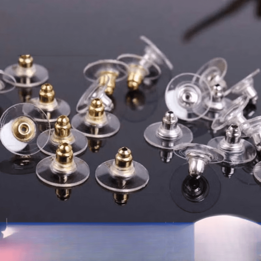 Hengjiuye DL 199818/K gold earrings, K gold head ear plugs, large flying saucer earrings at the back, very tight to prevent falling off, gold color, 10 pieces in diameter, 1CM