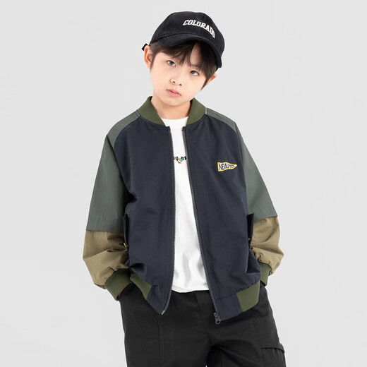 Duojia Boys Casual Jacket 2025 Spring and Autumn American Retro Baseball Uniform Top Children's Trendy Contrast Color Work Jacket
