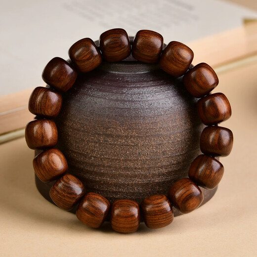 九华山品质海南黄花梨手串正品男女款收藏级高油老料檀香文玩佛珠手链 海南黄花梨（桶珠）-约14mm已过香