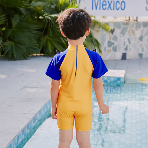 PAW PATROL Wangwang team children's swimsuit boy swimming trunks 2023 new boy long-sleeved swimsuit swim cap baby boy swimming suit split 9856 95 S