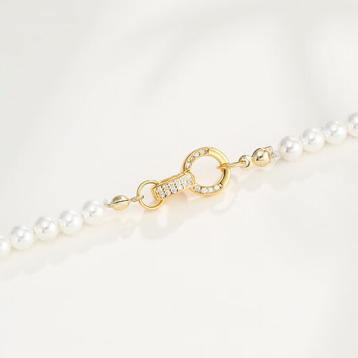Model quality universal buckle head 18k gold K gold pearl buckle pendant buckle necklace jewelry buckle connecting buckle DI HJ2119 white gold