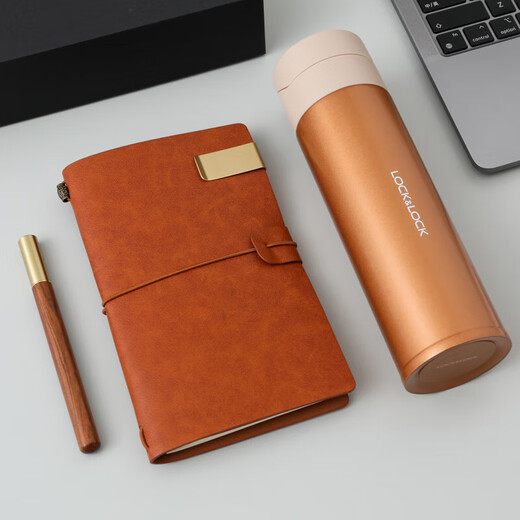 LOCK&LOCK winter souvenir gift box, practical small gifts, company team building annual meeting prizes, trade union activities, employee induction thermos cup, B2 blue style four-piece set