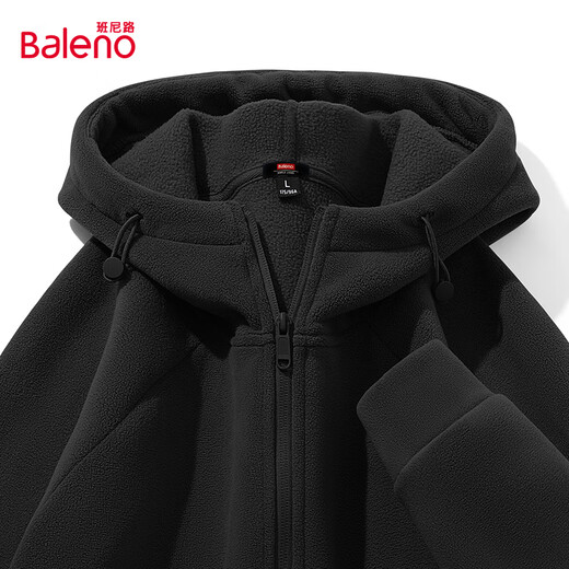 Baleno double-sided polar fleece hooded jacket for men and women in autumn and winter, simple and versatile thickened jacket, warm zipper cardigan