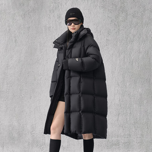 Govan Black Gold Goose Down Jacket Hug 5.0 Six-Gate Long 2025 New Women's Thickened Puff Down Jacket Black XS