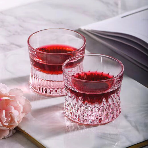 LLunar wineware Nordic crystal glass light luxury whiskey middle-aged cup moon lamp transparent diamond half-moon lamp