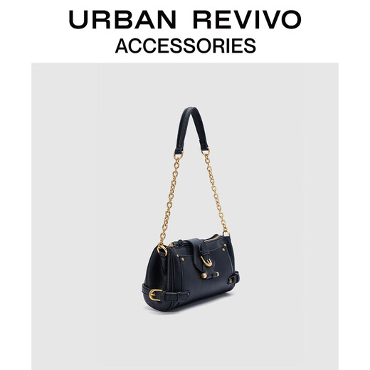 
URBAN REVIVO2025 Autumn New Women's Trendy Street One-Shoulder Crossbody Bag UAWB50207 Black