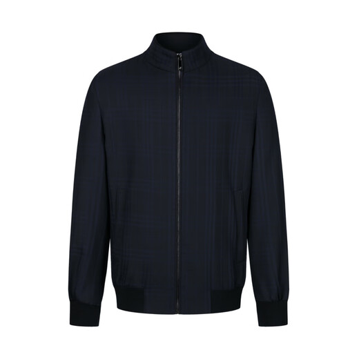Jinba Chaqueta masculina Business Wool Wool Stand Collar Chaqueta corta Chaqueta corta BKDC3102 Deep Blue S (165)