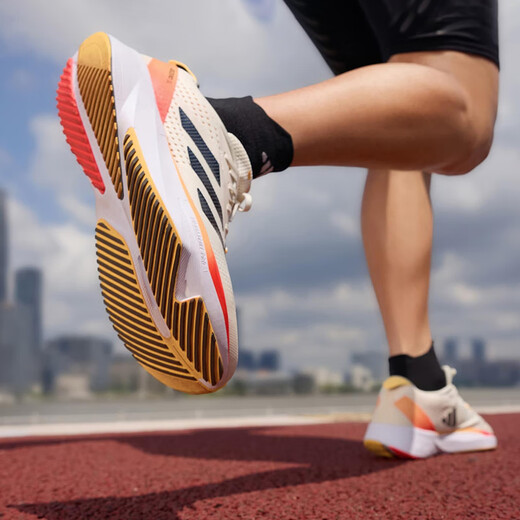 Adidas Casual Chores Chaussures pour hommes Chaussures pour femmes Printemps et automne Nouvelles chaussures de sport adizero sl Shoes de course à amortisseur HQ1349 IG3336 Rose clair / orange rouge / noir 36