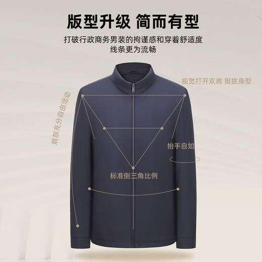 Youngor men's executive jacket autumn new official senior business lapel cotton jacket 429976
