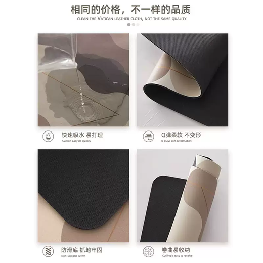 Yusenyi swivel chair chair floor computer foot pad mat carpet round study roller study chair non-slip floor protection mat simple Nordic green 100 pieces diameter 100CM (wear-resistant and scratch-resistant to protect the floor)