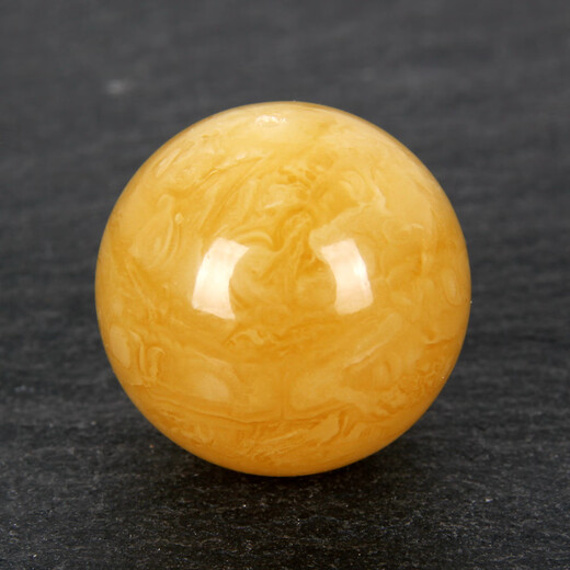 Yuzhi 1 item 1 certificate 1 shot natural Russian material unoptimized beeswax round beads single bead separated beads with beads diameter 18mm 3.48g diameter 18mm orphan G683