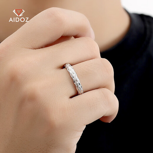 Aido diamond pt950 platinum snake pattern ring platinum new fashion super shining men and women couple ring 14# 3.2-3.4g
