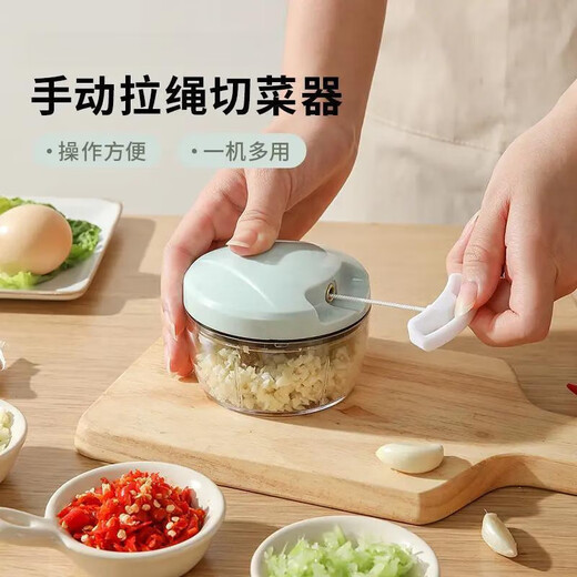 OEMG Japanese style garlic artifact kitchen garlic beater manual hand-made garlic puller household multi-function mincer large small green/200ml/two blades