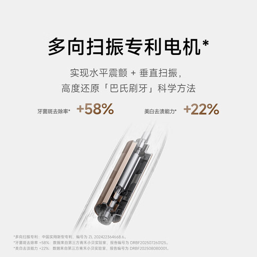 Mijia Home Appliances National Subsidy Xiaomi Multi-directional Sweeping Vibration Electric Toothbrush Patented Technology Intelligently Sweeps Periodontal Spaces Birthday Gift Aluminum Alloy Blue New Product