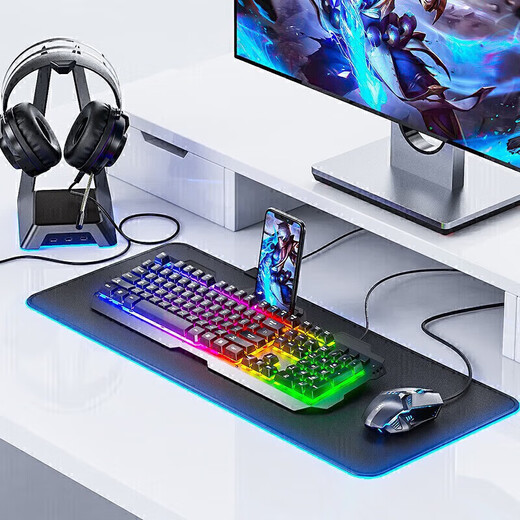 Yijinda Colorful iGame M16 Enjoy Edition Laptop Wired Mouse Macro Chicken Game Office Keyboard and Mouse Set E-Sports Accessories Desktop Universal Peripherals USB Wired Keyboard and Mouse Set + E-Sports Headset (Three-piece Peripheral Set)