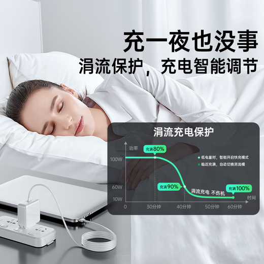 Certification Tianjiliu 3C Chargeur d'ordinateur Apple câble de données double type-c Cordon d'alimentation pour ordinateur portable MacBook AirPro Adaptateur iPad iPhone16 charge rapide PD Apple White Certification nationale 3C universelle pour toutes les séries Chargeur d'ordinateur Apple 61 W Port Typc-C