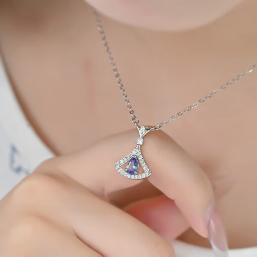 Colorful Jewelry Stone of Hope S925 Tanzanite Pendant Necklace 6*3