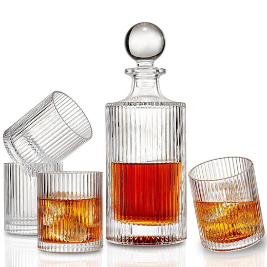 Europäische Kristallglas Weinflasche Whisky Flasche Fremdes Weinflaschen Weinglas mit Deckelkanamter Wein Utensilien Set Weintopf 15868 880ml