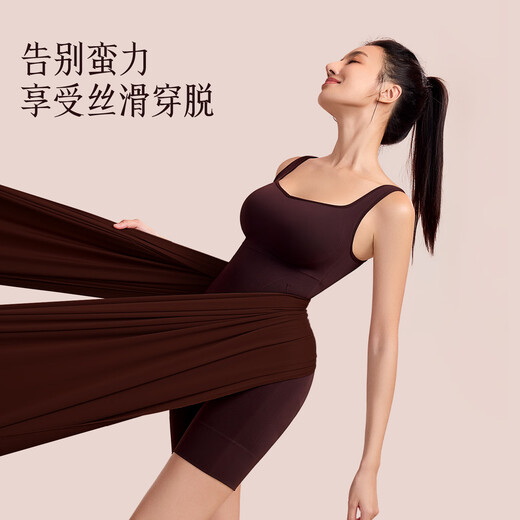 Curveism, the same style as Zhang Yuqi, black smart folding waist shapewear, tummy control, removable breast pads, black smart color, M size