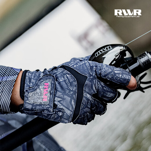 RVVR25/26 Three-Finger/Five-Finger Lashes Lua Gloves Outdoor Fishing Stretch Breathable Fishing Gloves 26 Styles Lashes Lua Three-Finger Cyber Colorful L