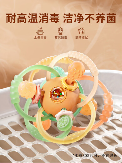 YSR Manhattan hand ball baby silicone chewable teether toy for babies 0 to 6 months old, super soft, 6th generation upgraded antibacterial, Salome Galaxy