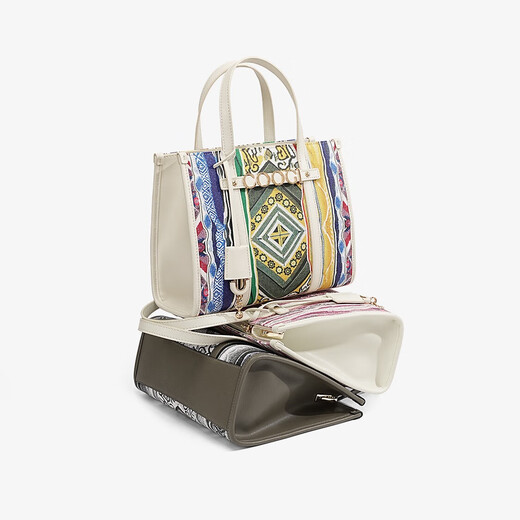 COOGI FEMMES DES FEMMES, sacs fourre-tout pour femmes, marque de luxe légère 2025 Nouveaux cadeaux d'anniversaire de la Saint-Valentin chinois pour petite amie et épouse, blanc (Boîte-cadeau exquise de la Saint-Valentin chinoise + sac cadeau]