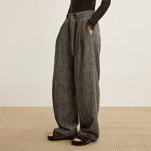 Weniger [gleicher Stil im Einkaufszentrum] 2025 Herbst neuer Stil Mode lose lockere lässige Weitbeinhose 2p9e15810 908 Black Coffee Series Xs XS