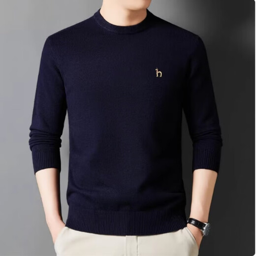 Mr.hippies high-end brand autumn and winter new half turtleneck solid color cashmere sweater men's casual knitted sweater thick base layer half turtleneck black XL (recommended 130-150Jin Jin equals 0.5kg)