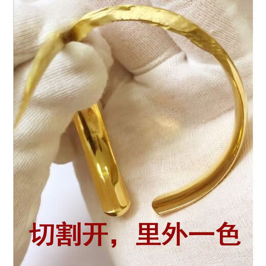 KZD Old Phoenix 999 Real Gold Light Luxury Real Gold Bracelet Long-lasting Color Bracelet Bracelet First Mom Smooth Weighted About 50g With Steel Seal