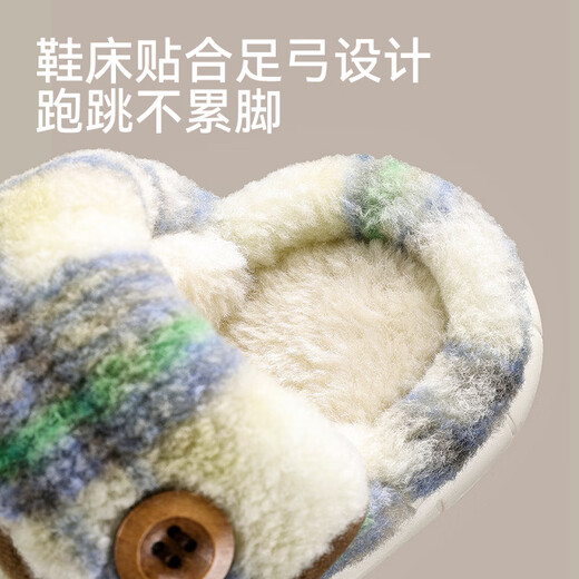 Balabala children's cotton slippers winter 2025 new indoor boys and girls non-slip plush comfortable warm baby fur slippers