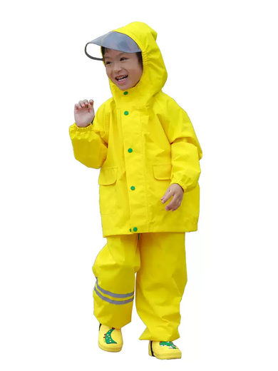 Fantasy children's overalls rain pants one-piece Anji suit dual-use waterproof full body boys and girls kindergarten suit 9 901 blue overalls M M