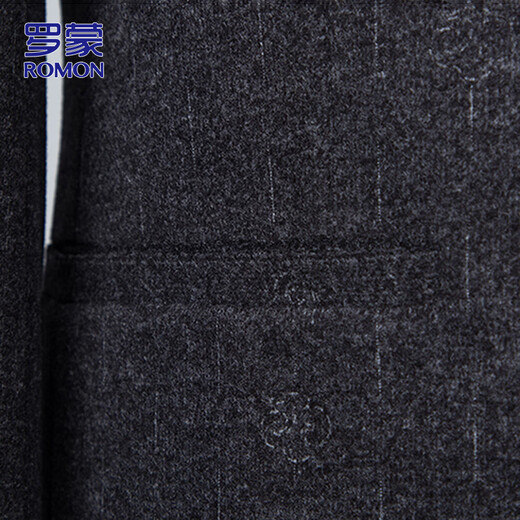Romon (Romon) costume masculin d'automne professionnel formel usure de mariée veste de robe de mariée pour hommes mince costume noir et gris 4xl