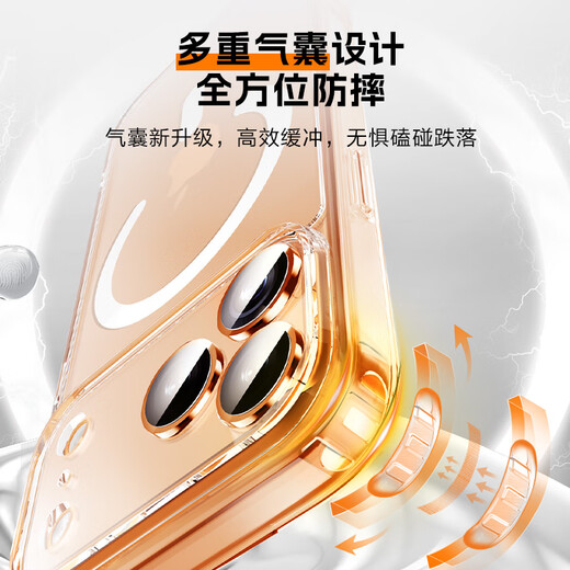 
Made in JD [Super Anti-fall Magnetic Ice Permeability] iPhone17 Pro Max Mobile Case Magnetic Apple 17 Pro Max Protector Case Transparent Magnetic Anti-fall MagSafe Charging