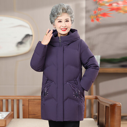 Yaya (YAYA) grandma's winter thickened down jacket 60 and 70 years old middle-aged and elderly women's winter mother's cold-proof and warm jacket