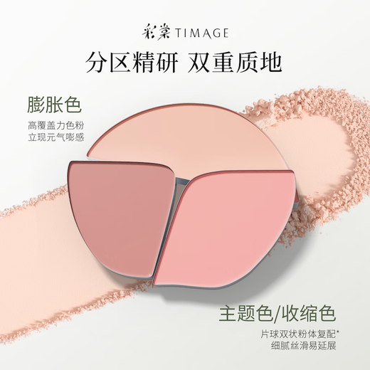 Caitang (TIMAGE) Zhengliuyu three-color blush palette rouge 19 Gardenia contouring highlighter brightening makeup birthday gift for girlfriend
