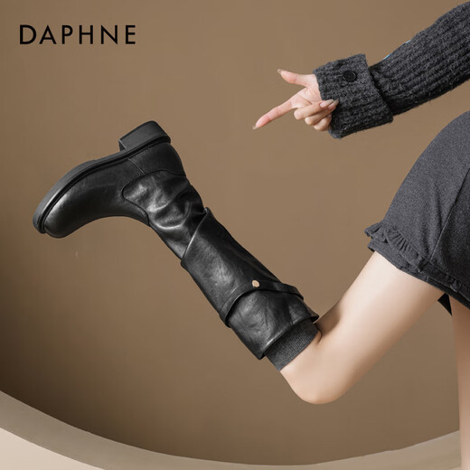 Daphne Maillard pile boots women's 2025 new boots high boots knight boots black 37