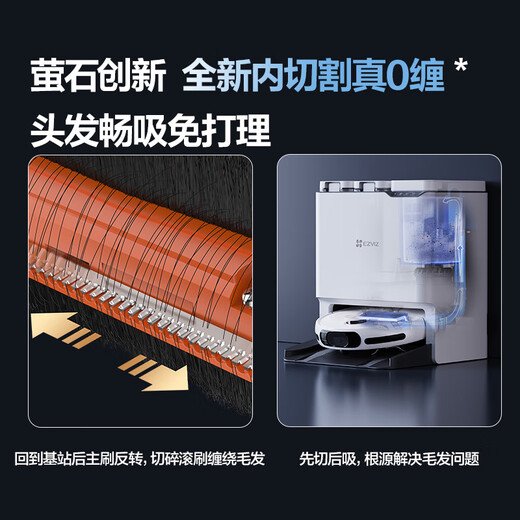 EZVIZ AI all-purpose sweeping robot RS20 Pro Ultra sweeps and mops all in one, automatic cleaning, fully automatic AI multi-mopping, 0 tangle, manual water tank version owned by Hikvision