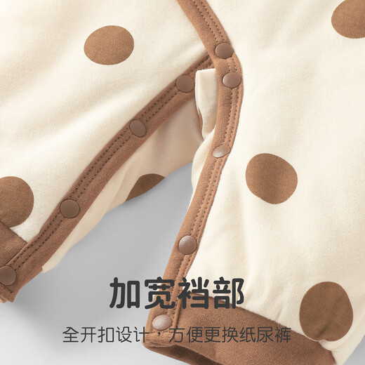 Youqi baby clothes for men and women, autumn and winter jumpsuits for infants and young children, spring and autumn 80g three-layer quilted monk clothes