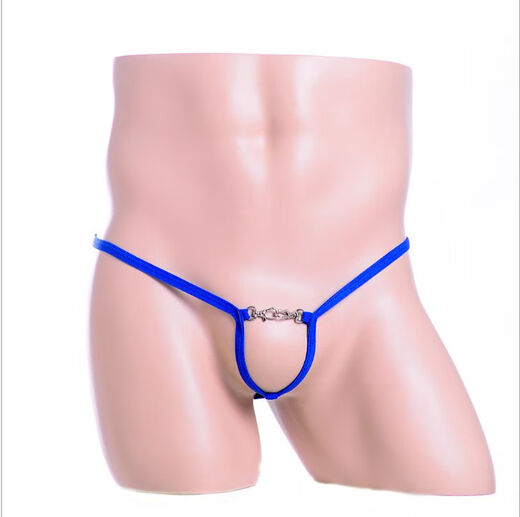 Sexy men's sexy underwear, comfortable and sexy, no need to take off, transparent sexy see-through hollow thong for flirting, black, one size fits all, fits S-XXXL