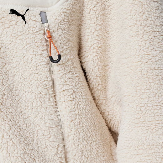 PUMA thickened cold insulation and warm imitation sherpa jacket for men and women autumn and winter stand collar jacket top 629733