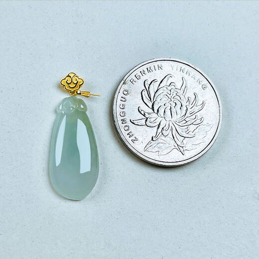 Dream dynamic quality 18k buckle gold auspicious cloud Buddha Goddess of Mercy pendant jade pendant buckle pendant diy auspicious cloud buckle head