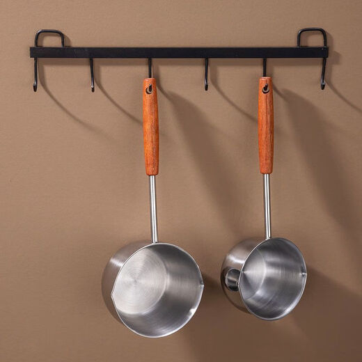 Yukajue thickened small pot for pouring hot oil, thickened mini oil-splashing spoon, long handle for hot oil, extended version of mini small pot for burning oil, German stainless steel, special price, 1 inch thickened small pot for burning oil, titanium silver appearance, 310ML