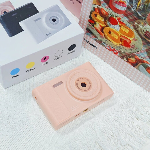 馥雨ccd数码相机vlog入门级推荐学生党便宜补光灯双摄自拍录像导入手机复古高清像素拍立得滤镜随 白色-双摄自拍-补光灯【礼盒装】 套餐六256G可拍60000张-可传手机