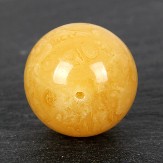 Yuzhi 1 item 1 certificate 1 shot natural Russian material unoptimized beeswax round beads single bead separated beads with beads diameter 18mm 3.48g diameter 18mm orphan G683