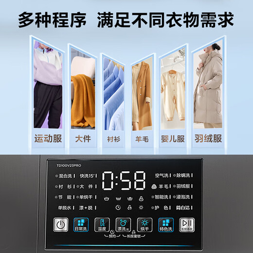 Барабан стиральной машины LittleSwan, полностью автоматический, двигатель большой емкости с регулируемой частотой, 10/12 кг, высокий коэффициент стирки 1,10/1,21, стерилизация и удаление клещей, ультратонкий корпус, возможность холодной стирки, обмен на 10 кг, горячая модель с сушкой, коэффициент стирки 1,1 + интеллектуальная сушка