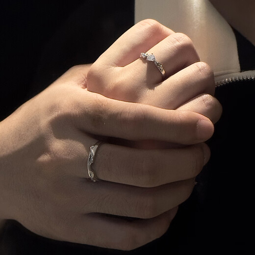 BOEAY Cupid's Arrow pure silver couple ring 999 sterling silver ring women's men's and boys Zhong Jiujiu proposes marriage free engraving 999 silver Cupid's Arrow couple ring