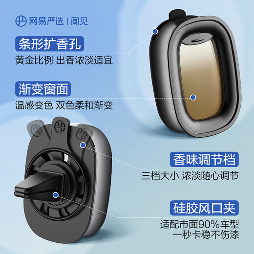 NetEase carefully selects air outlet fragrance, car aromatherapy ornaments, car perfume, new car formaldehyde removal, freshness and odor removal, small flying window, Greenland Glacier