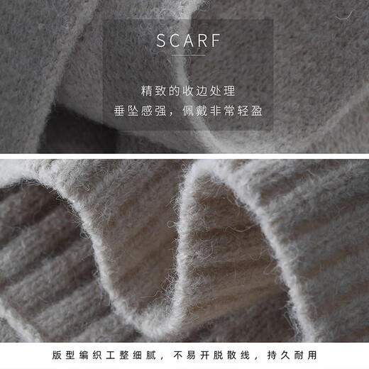 Warrior scarf for men and women in winter, thickened and warm, solid color knitted scarf, outdoor cycling neck protector, wind and cold protection, gift for boyfriend