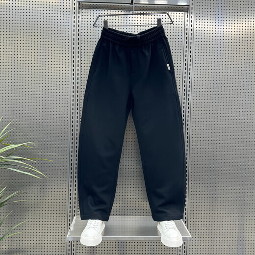 Kuraishi Kazuki 2025 Autumn New Casual Pants Men's Loose Velvet Sports Trendy Straight Sweatpants Solid Color Versatile Scimitar Pants Trendy Khaki XL